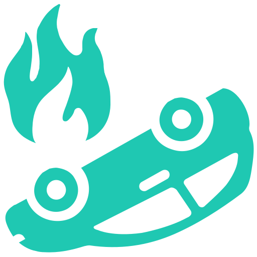 Colisão e Incêndio